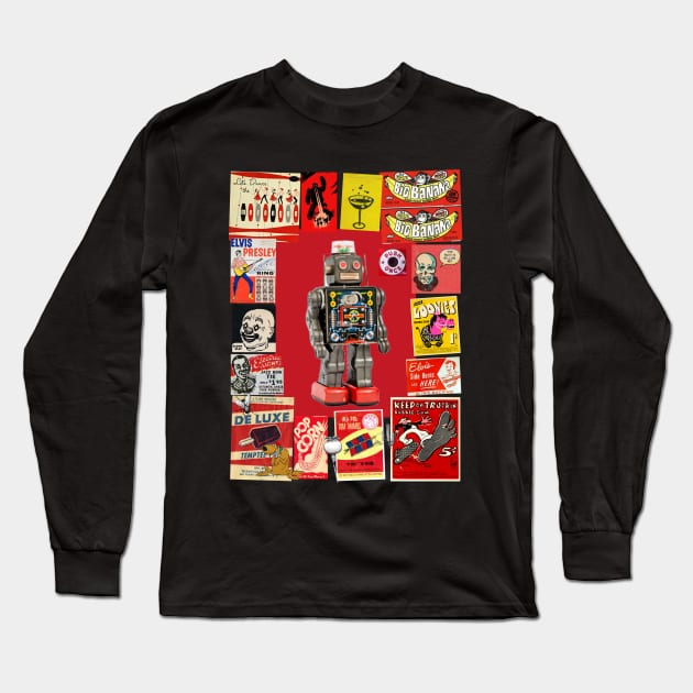 ROBOT COLLAGE Long Sleeve T-Shirt by CS77